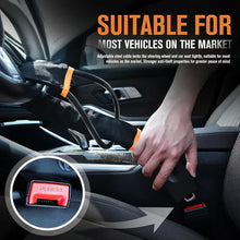 Load image into Gallery viewer, Universal Car Steering Wheel Lock With Seat Belt Socket locks