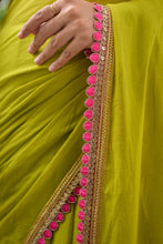 Load image into Gallery viewer, Neon Zari Mulmul Cotton Saree