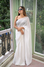 Load image into Gallery viewer, Pure white Mulmul Cotton Saree