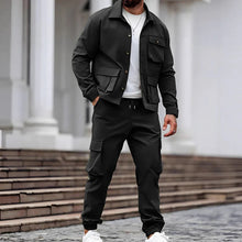 Load image into Gallery viewer, Men’s Retro Jacket & Cargo Pants 2-Piece Set