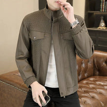 Load image into Gallery viewer, Men's Fashion Barley-Weave Leather Jacket