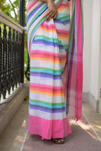Load image into Gallery viewer, Rainbow Pure Cotton Saree
