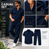 Mens Waffle Knit Two Piece Set