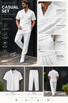 Mens Waffle Knit Two Piece Set