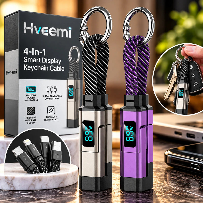Compact Keychain Charging Cable