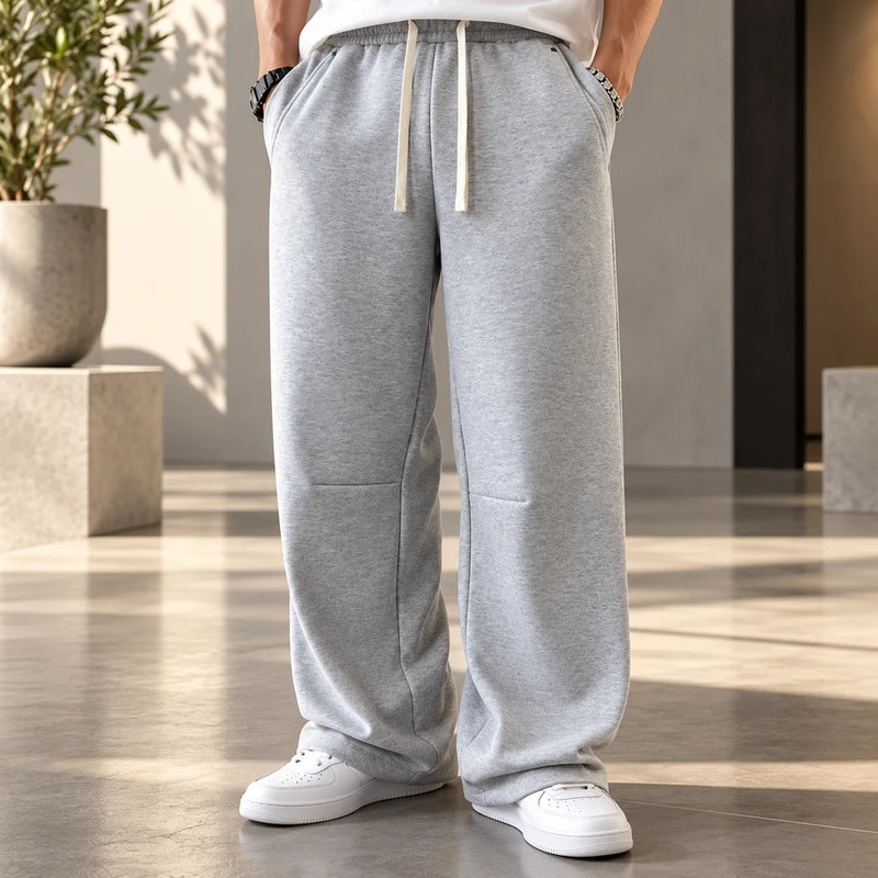 Relaxed Fit Wide-Leg Sweatpants