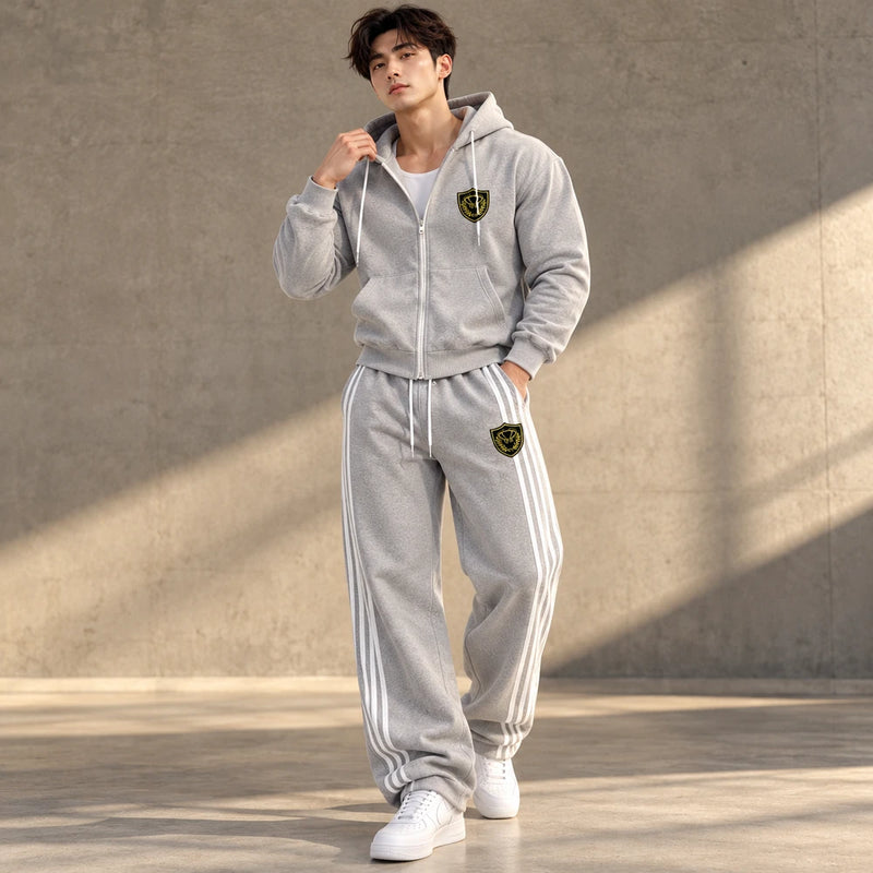 Mens Zip-Up Tracksuit Set
