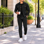 Men's Summer Button Down Shirt and Pants Set