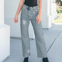Load image into Gallery viewer, 🔥Straight Leg Jeans With Rhinestones
