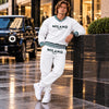 Milano Italy White Tracksuit Set