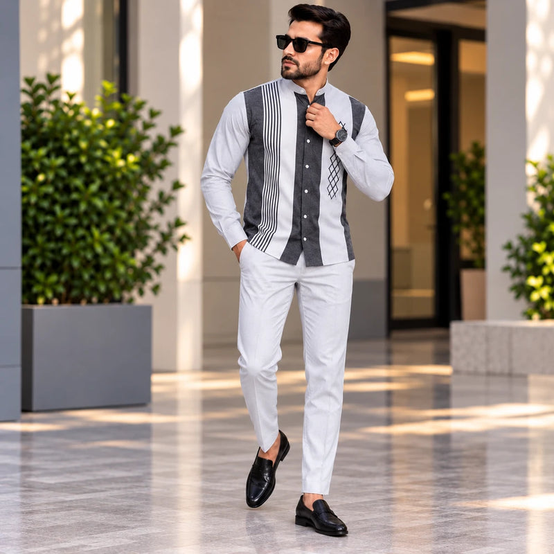 Men’s Luxury Printed 2-Piece Set