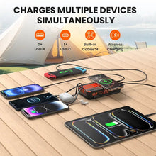 Load image into Gallery viewer, 20000mAh Solar Power Bank with Foldable Panels, Wireless Charging &amp; LED Flashlight
