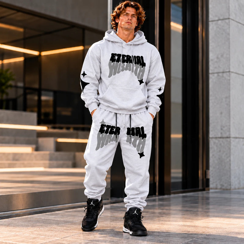 Men’s Premium Graphic Hoodie & Jogger Tracksuit Set