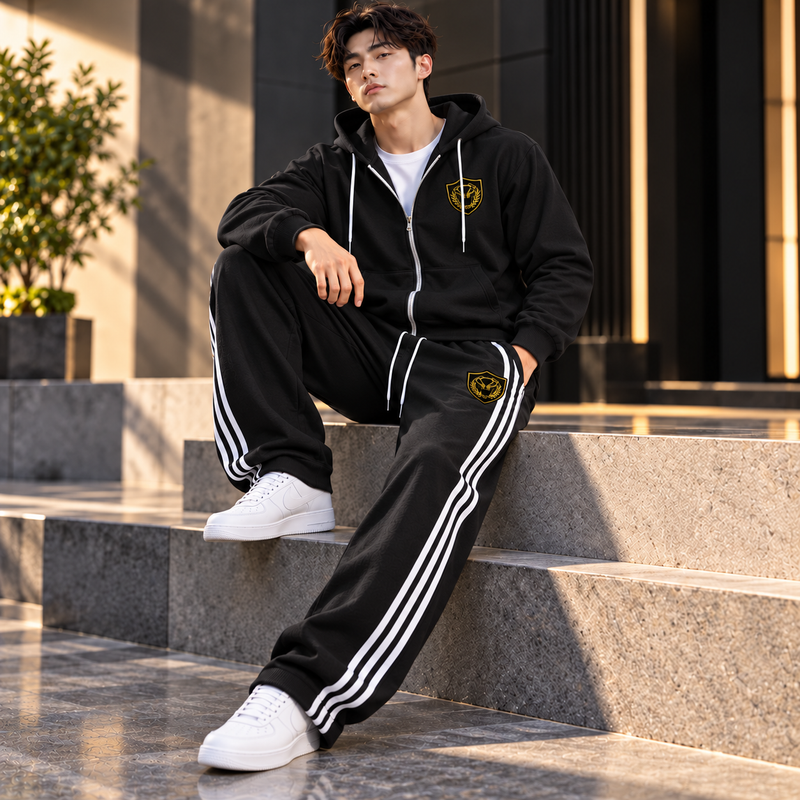 Mens Zip-Up Tracksuit Set
