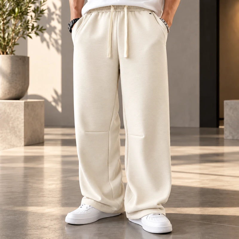 Relaxed Fit Wide-Leg Sweatpants