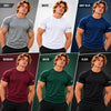 Athletic Slim Fit Crew Neck T-Shirt (Pack Of 5pcs)