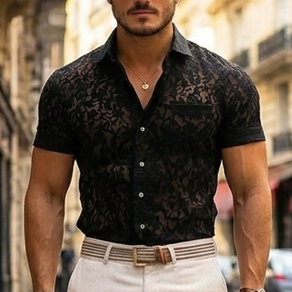 Midnight Lace Statement Shirt Bold