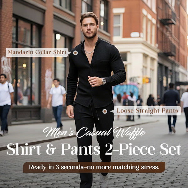 Cozy Waffle Shirt and Pants Set