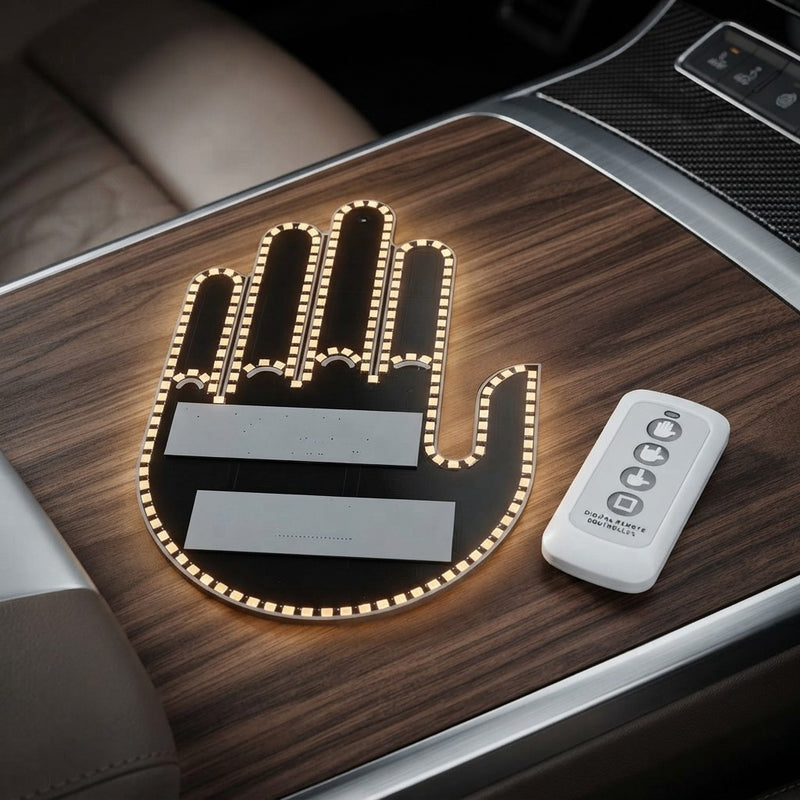 LED Hand Gesture Car Sign