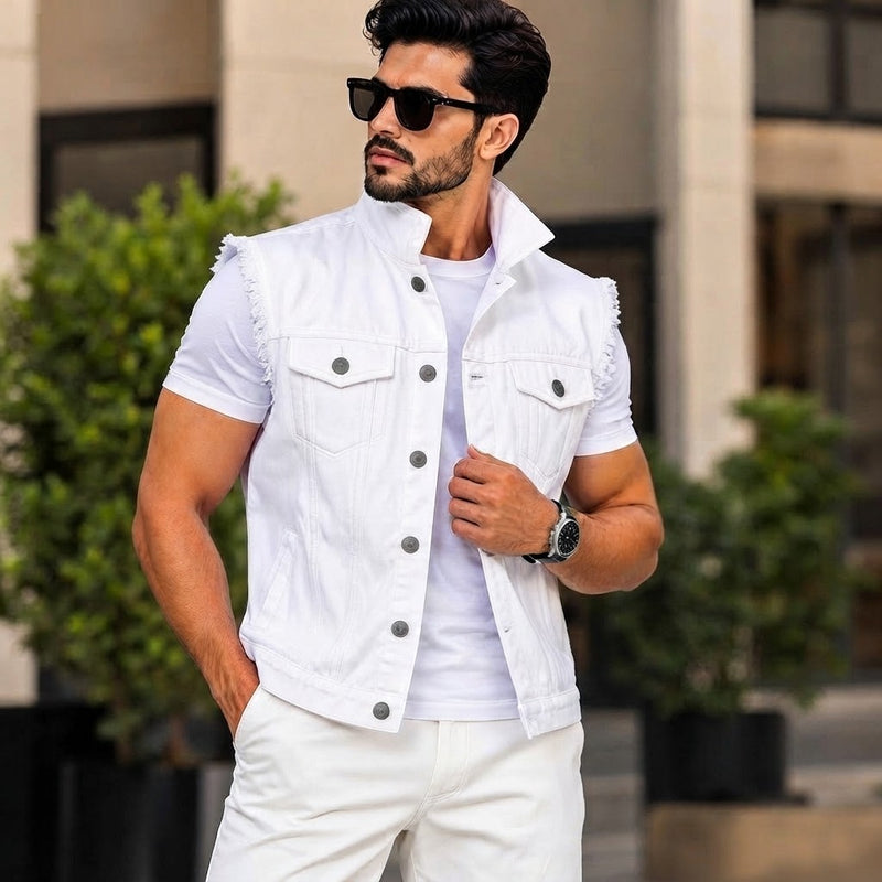 Everyday Classic White Denim Jacket