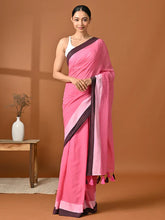 Load image into Gallery viewer, Pink Mulmul Cotton Saree
