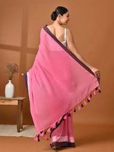 Load image into Gallery viewer, Pink Mulmul Cotton Saree
