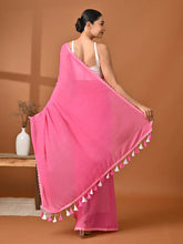 Load image into Gallery viewer, Pink Mulmul Cotton Saree
