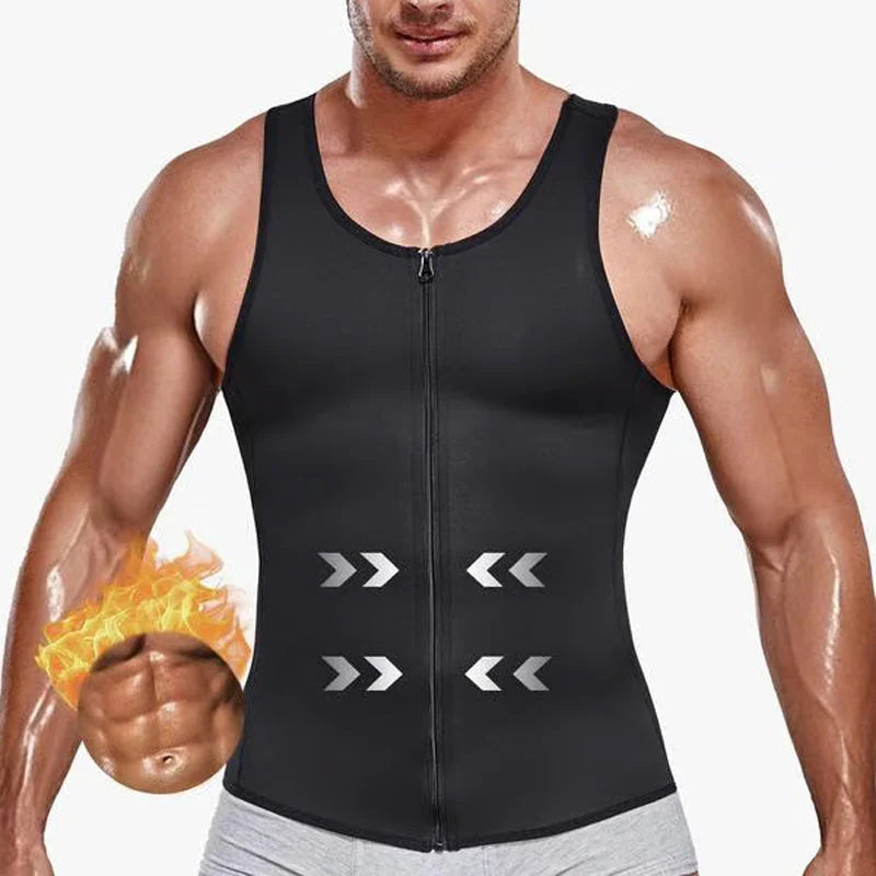 Men's slimming vest with zipper