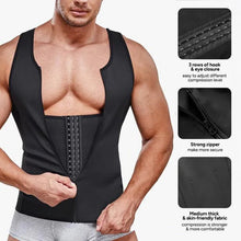 Load image into Gallery viewer, Men&#39;s slimming vest with zipper
