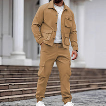 Load image into Gallery viewer, Men’s Retro Jacket &amp; Cargo Pants 2-Piece Set
